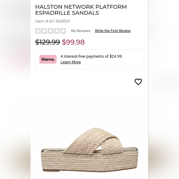 Halston espadrille platform sandals - Picture 2 of 7